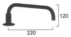 Caño cromado diagrama