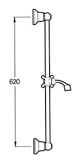 Conjunto de barra de ducha sin grifo con toma de agua a pared y  rociador-24247602LV
